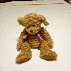 Russ Berrie Ellington Teddy Bear Plaid Bow Plush Stuffed Animal Toy